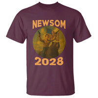 Gavin Newsom 2028 T Shirt Patriotic Leader President 48 Riding Bear - Wonder Print Shop