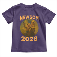 Gavin Newsom 2028 Toddler T Shirt Patriotic Leader President 48 Riding Bear - Wonder Print Shop