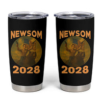 Gavin Newsom 2028 Tumbler Cup Patriotic Leader President 48 Riding Bear - Wonder Print Shop