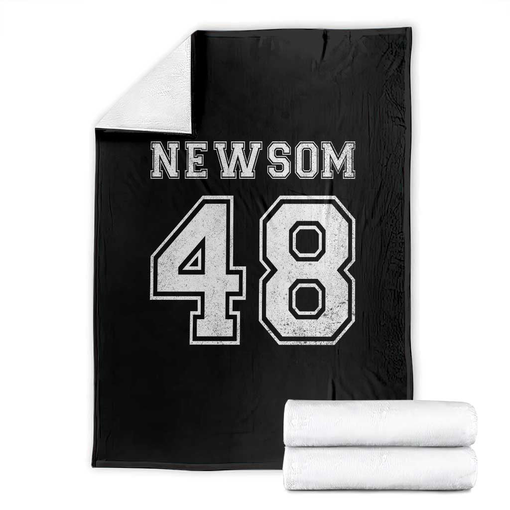 Newsom 48 Throw Blanket Gavin Newsom 2028 Presidential Election Campaign - Wonder Print Shop