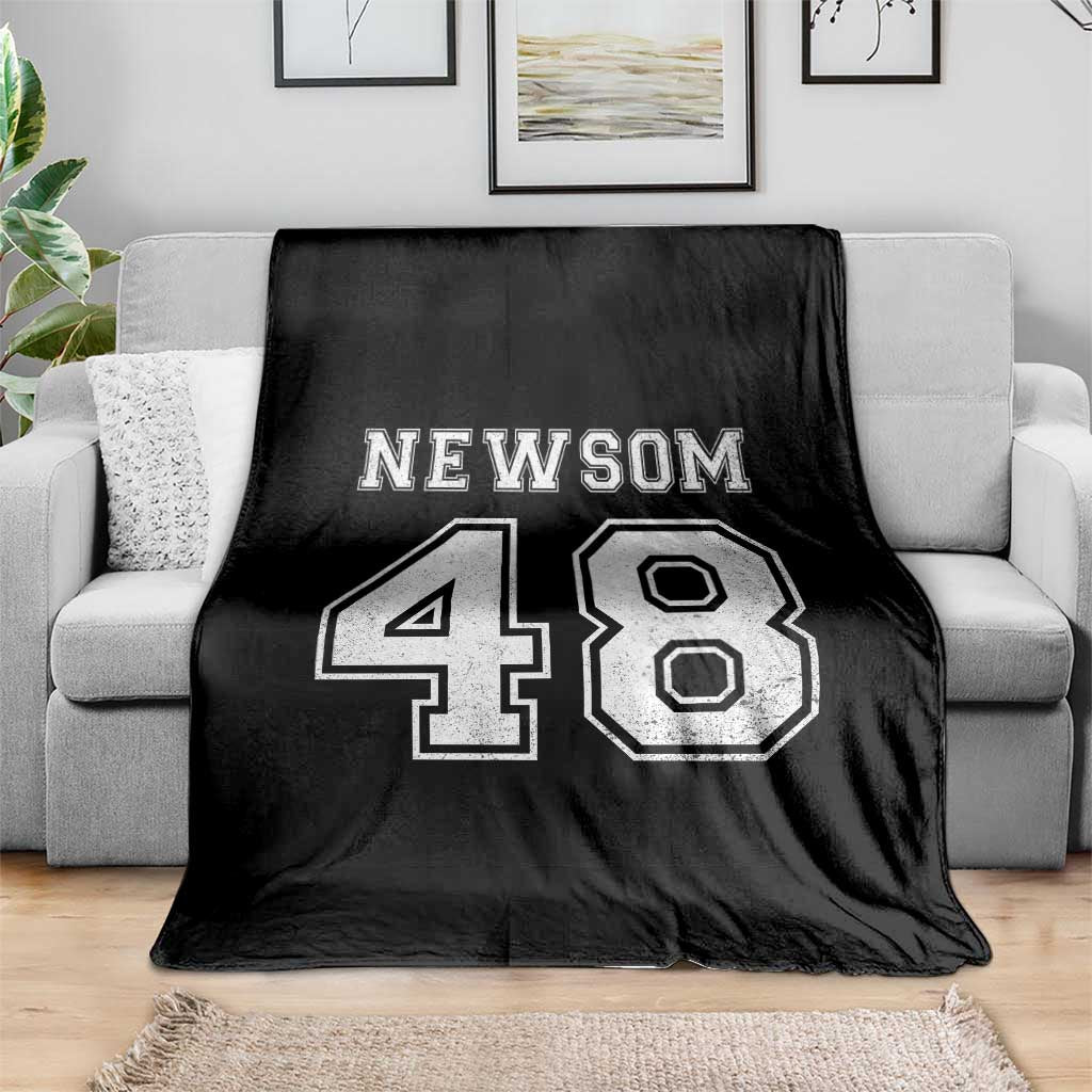 Newsom 48 Throw Blanket Gavin Newsom 2028 Presidential Election Campaign - Wonder Print Shop