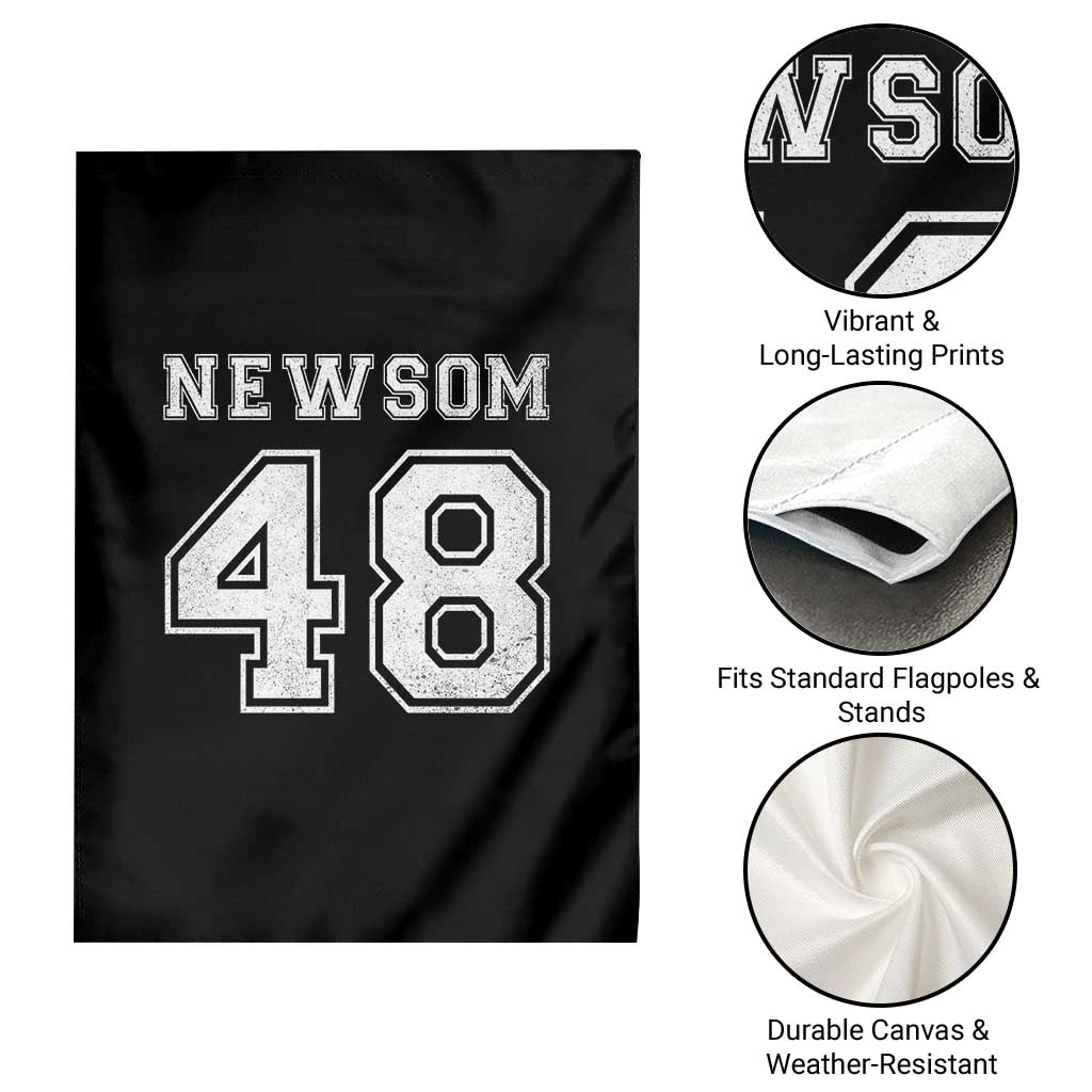 Newsom 48 Garden Flag Gavin Newsom 2028 Presidential Election Campaign - Wonder Print Shop