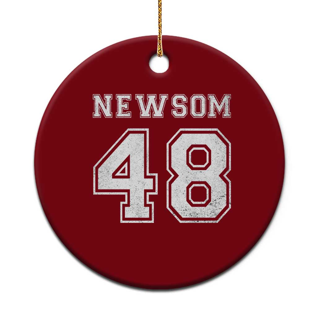 Newsom 48 Ceramic Ornament Gavin Newsom 2028 Presidential Election Campaign - Wonder Print Shop