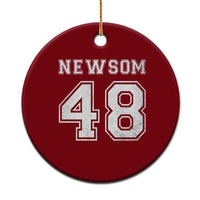 Newsom 48 Ceramic Ornament Gavin Newsom 2028 Presidential Election Campaign - Wonder Print Shop