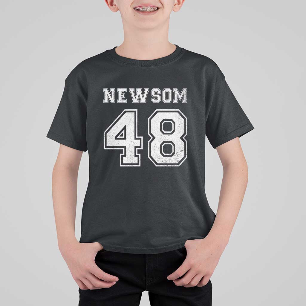 Newsom 48 T Shirt For Kid Gavin Newsom 2028 Presidential Election Campaign - Wonder Print Shop