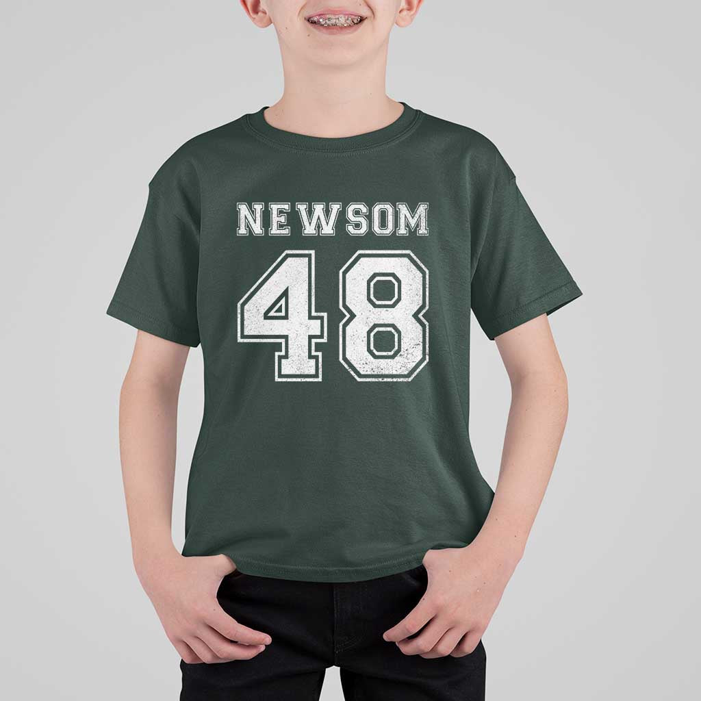 Newsom 48 T Shirt For Kid Gavin Newsom 2028 Presidential Election Campaign - Wonder Print Shop
