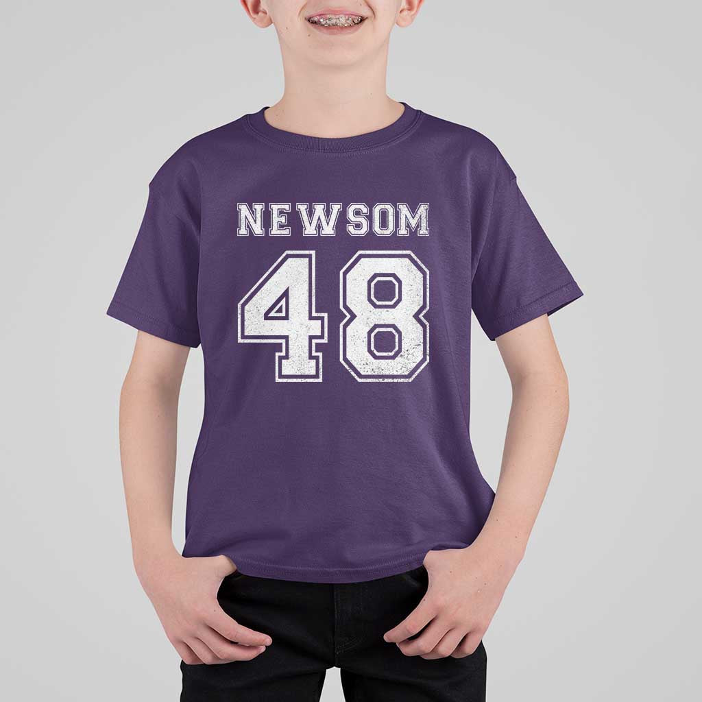 Newsom 48 T Shirt For Kid Gavin Newsom 2028 Presidential Election Campaign - Wonder Print Shop