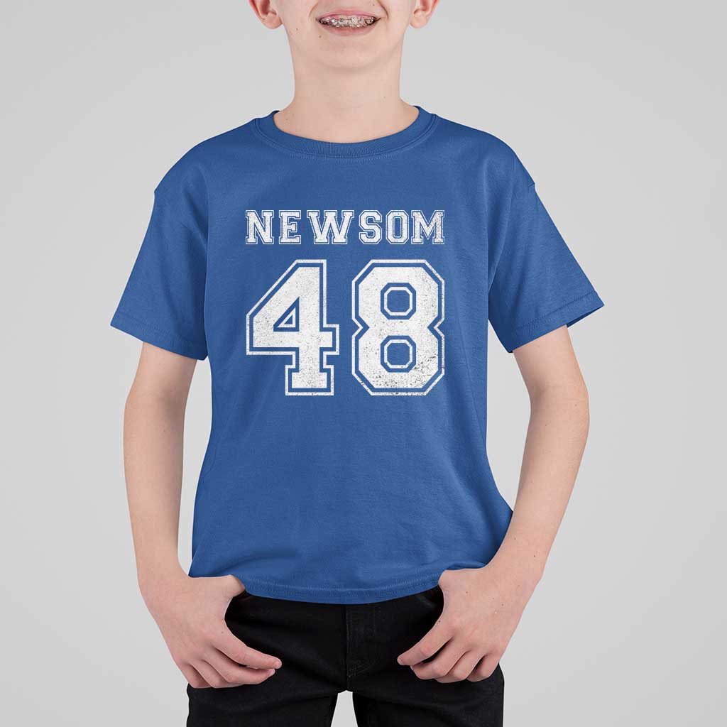 Newsom 48 T Shirt For Kid Gavin Newsom 2028 Presidential Election Campaign - Wonder Print Shop