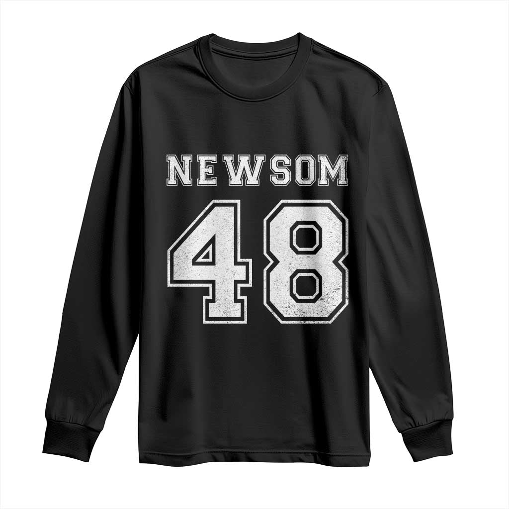 Newsom 48 Long Sleeve Shirt Gavin Newsom 2028 Presidential Election Campaign - Wonder Print Shop