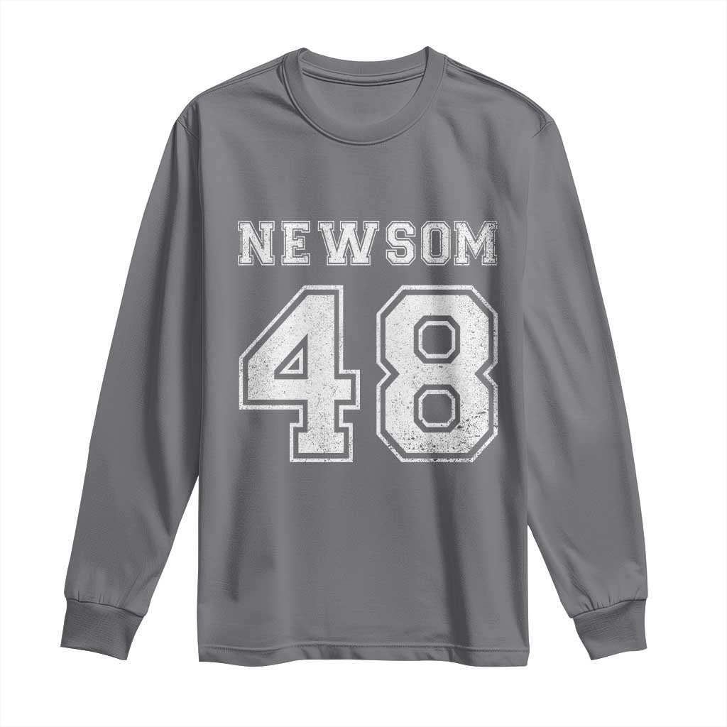 Newsom 48 Long Sleeve Shirt Gavin Newsom 2028 Presidential Election Campaign - Wonder Print Shop