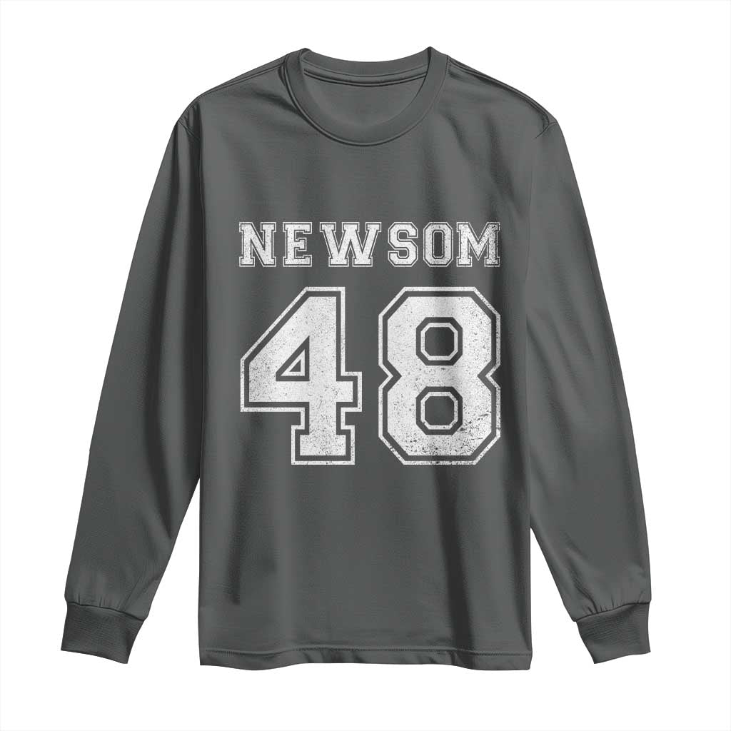 Newsom 48 Long Sleeve Shirt Gavin Newsom 2028 Presidential Election Campaign - Wonder Print Shop