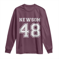 Newsom 48 Long Sleeve Shirt Gavin Newsom 2028 Presidential Election Campaign - Wonder Print Shop