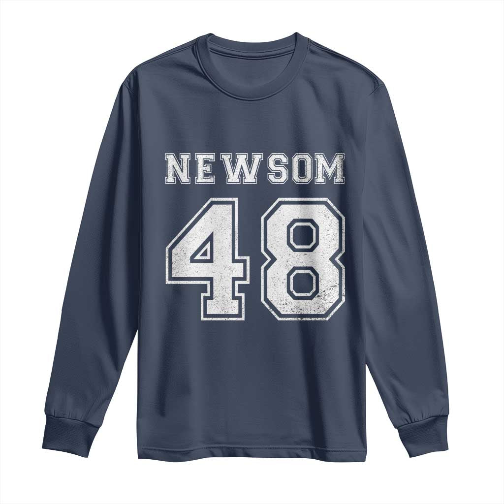 Newsom 48 Long Sleeve Shirt Gavin Newsom 2028 Presidential Election Campaign - Wonder Print Shop
