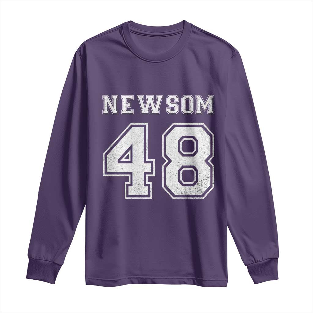 Newsom 48 Long Sleeve Shirt Gavin Newsom 2028 Presidential Election Campaign - Wonder Print Shop