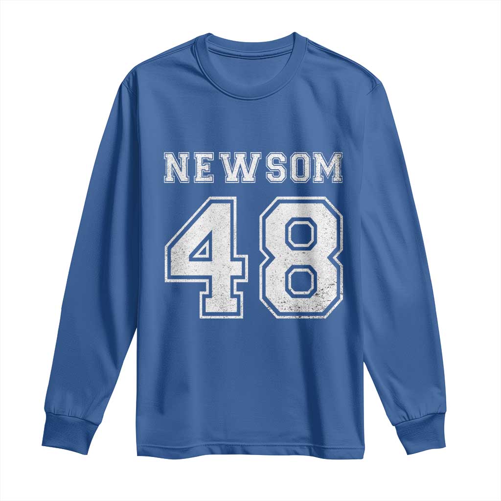 Newsom 48 Long Sleeve Shirt Gavin Newsom 2028 Presidential Election Campaign - Wonder Print Shop