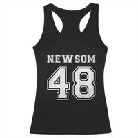 Newsom 48 Racerback Tank Top Gavin Newsom 2028 Presidential Election Campaign - Wonder Print Shop