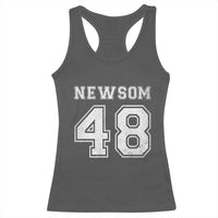Newsom 48 Racerback Tank Top Gavin Newsom 2028 Presidential Election Campaign - Wonder Print Shop