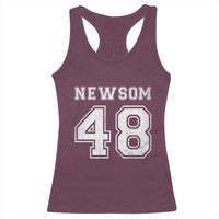 Newsom 48 Racerback Tank Top Gavin Newsom 2028 Presidential Election Campaign - Wonder Print Shop