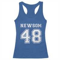 Newsom 48 Racerback Tank Top Gavin Newsom 2028 Presidential Election Campaign - Wonder Print Shop