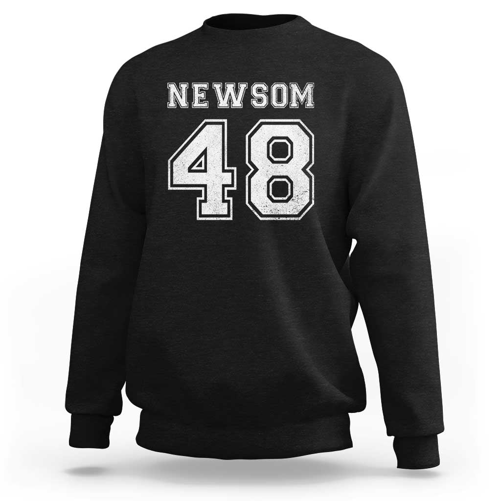 Newsom 48 Sweatshirt Gavin Newsom 2028 Presidential Election Campaign - Wonder Print Shop