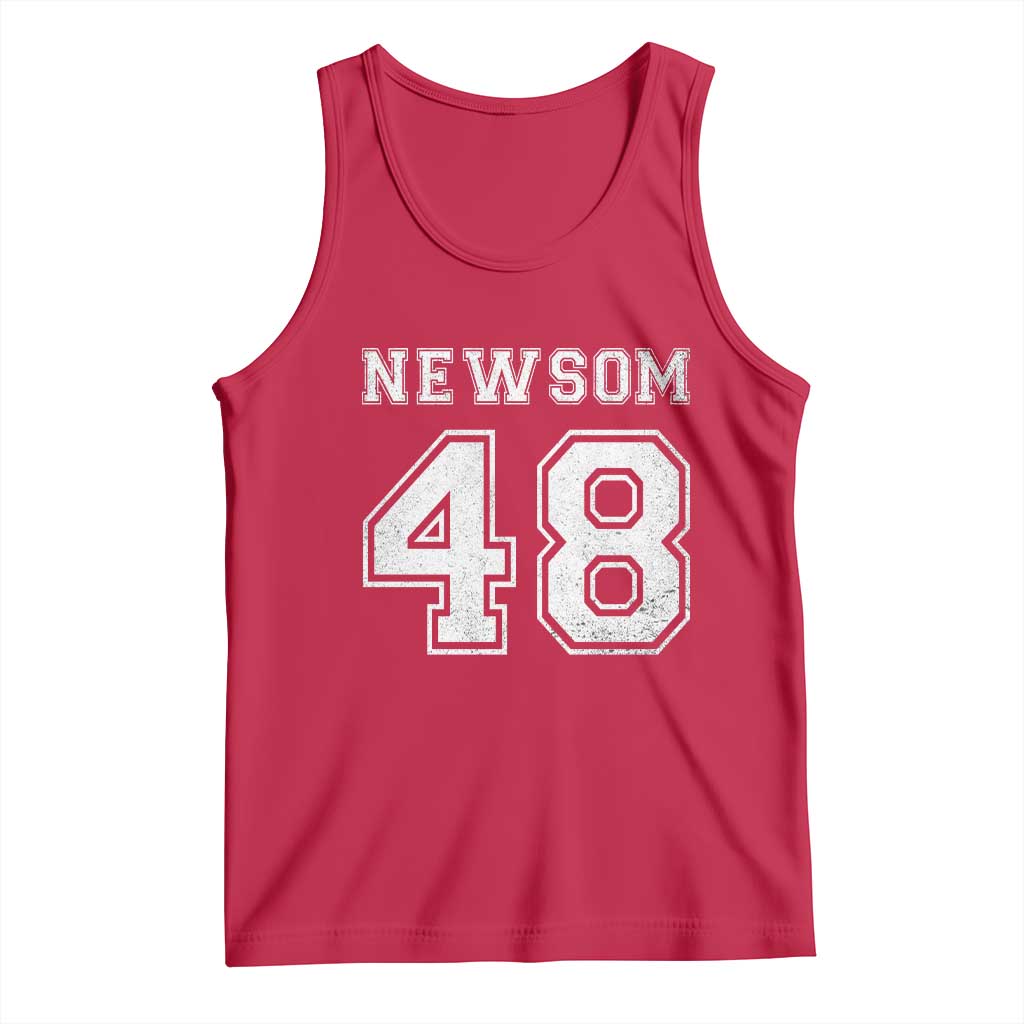 Newsom 48 Tank Top Gavin Newsom 2028 Presidential Election Campaign - Wonder Print Shop