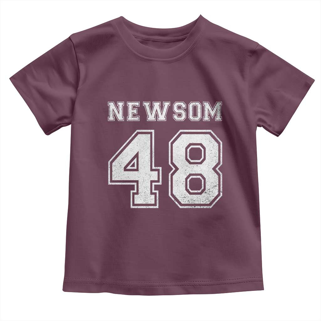 Newsom 48 Toddler T Shirt Gavin Newsom 2028 Presidential Election Campaign - Wonder Print Shop