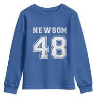 Newsom 48 Youth Sweatshirt Gavin Newsom 2028 Presidential Election Campaign - Wonder Print Shop