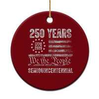 250 Years Semiquincentennial Ceramic Ornament 250th America Anniversary Independence Day USA Flag - Wonder Print Shop