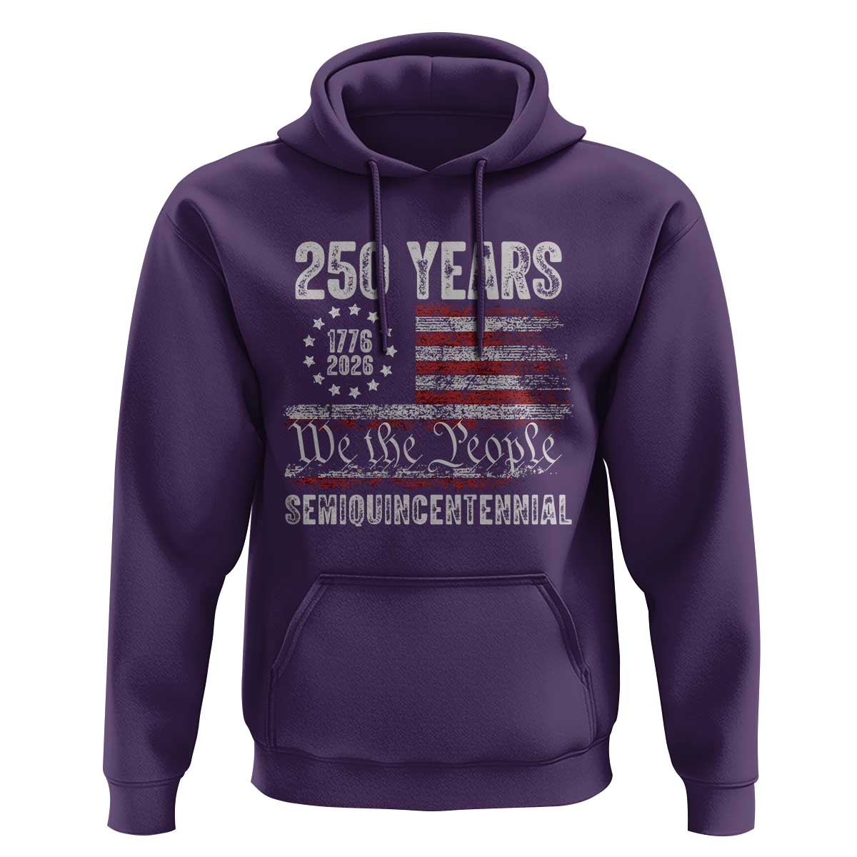 250 Years Semiquincentennial Hoodie 250th America Anniversary Independence Day USA Flag - Wonder Print Shop