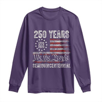 250 Years Semiquincentennial Long Sleeve Shirt 250th America Anniversary Independence Day USA Flag - Wonder Print Shop