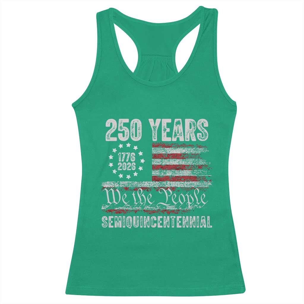 250 Years Semiquincentennial Racerback Tank Top 250th America Anniversary Independence Day USA Flag - Wonder Print Shop