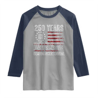 250 Years Semiquincentennial Raglan Shirt 250th America Anniversary Independence Day USA Flag - Wonder Print Shop
