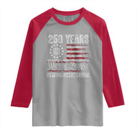250 Years Semiquincentennial Raglan Shirt 250th America Anniversary Independence Day USA Flag - Wonder Print Shop