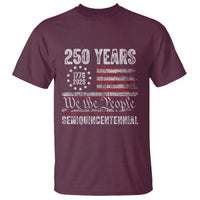 250 Years Semiquincentennial T Shirt 250th America Anniversary Independence Day USA Flag - Wonder Print Shop