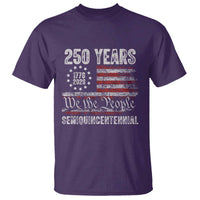 250 Years Semiquincentennial T Shirt 250th America Anniversary Independence Day USA Flag - Wonder Print Shop