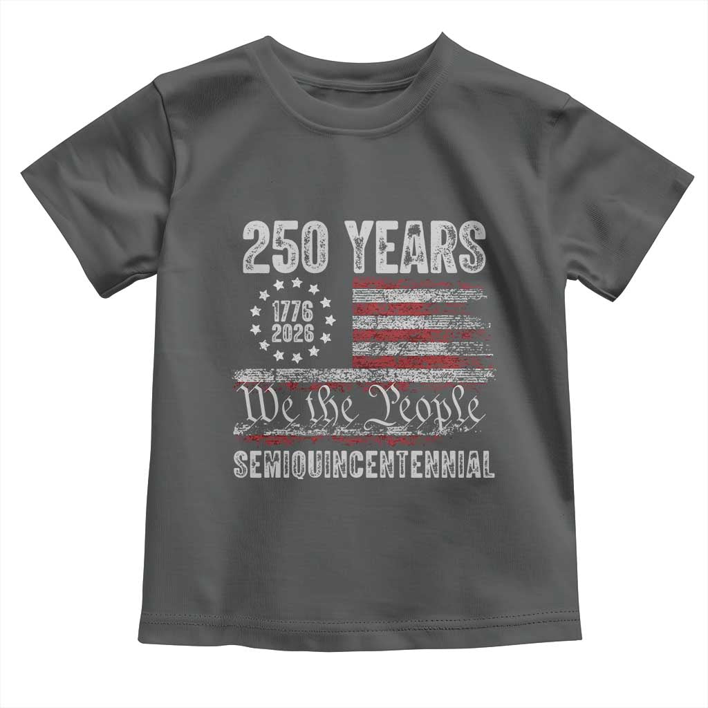250 Years Semiquincentennial Toddler T Shirt 250th America Anniversary Independence Day USA Flag - Wonder Print Shop