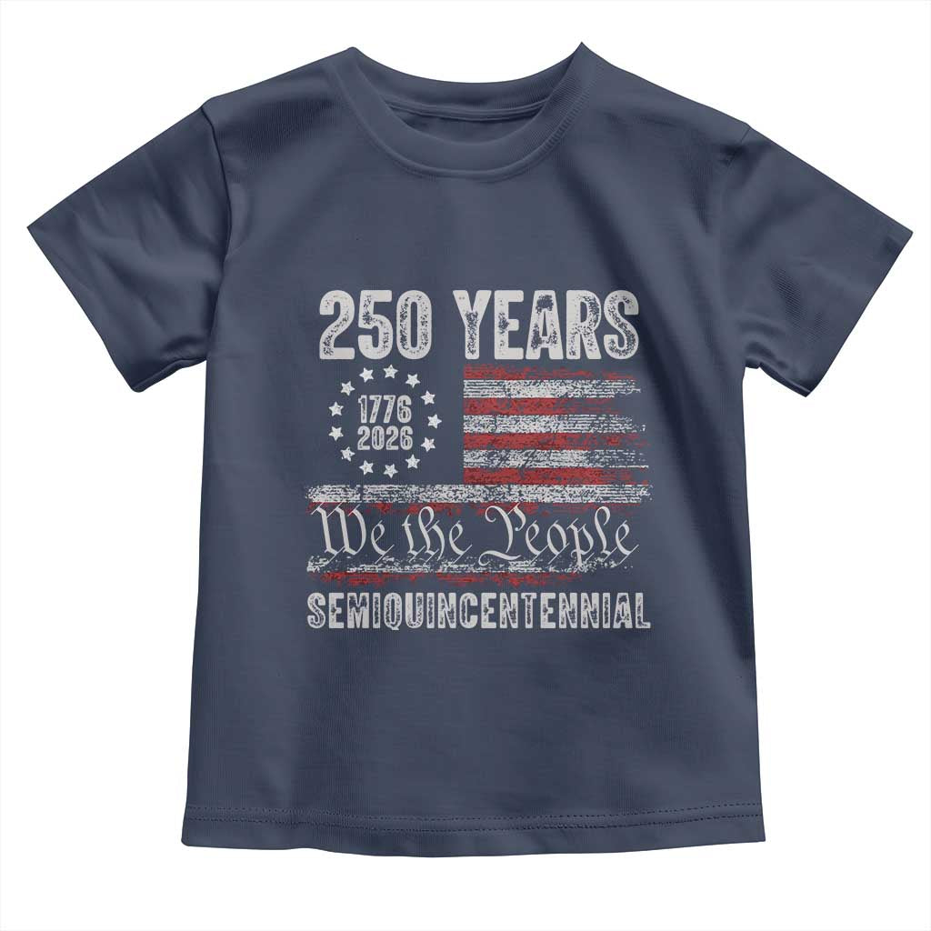 250 Years Semiquincentennial Toddler T Shirt 250th America Anniversary Independence Day USA Flag - Wonder Print Shop