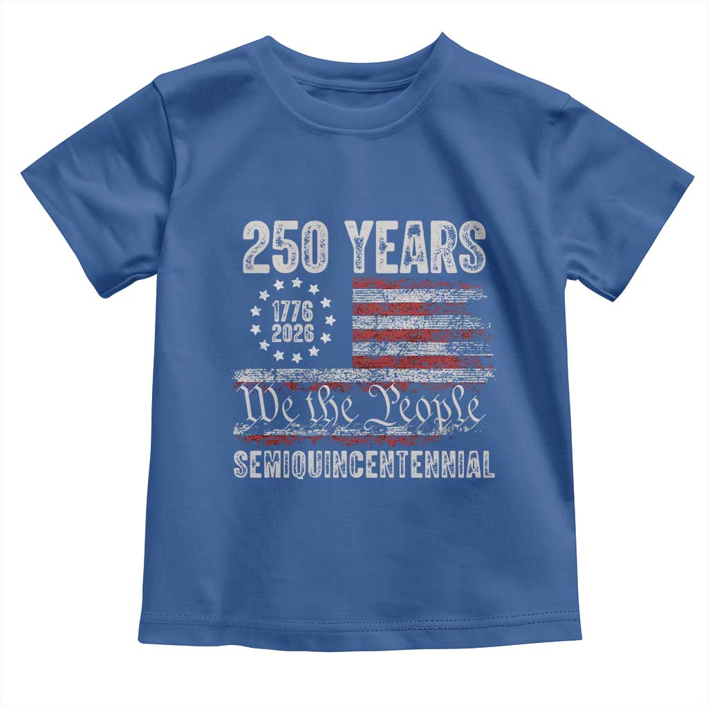 250 Years Semiquincentennial Toddler T Shirt 250th America Anniversary Independence Day USA Flag - Wonder Print Shop