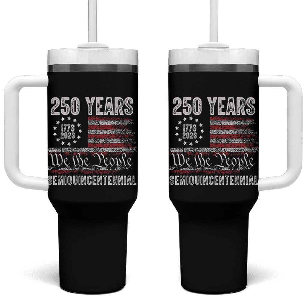 250 Years Semiquincentennial Tumbler With Handle 250th America Anniversary Independence Day USA Flag - Wonder Print Shop