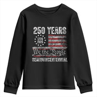 250 Years Semiquincentennial Youth Sweatshirt 250th America Anniversary Independence Day USA Flag - Wonder Print Shop