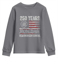250 Years Semiquincentennial Youth Sweatshirt 250th America Anniversary Independence Day USA Flag - Wonder Print Shop