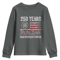 250 Years Semiquincentennial Youth Sweatshirt 250th America Anniversary Independence Day USA Flag - Wonder Print Shop