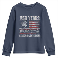 250 Years Semiquincentennial Youth Sweatshirt 250th America Anniversary Independence Day USA Flag - Wonder Print Shop