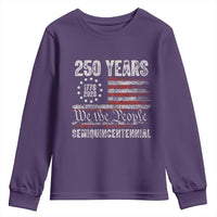 250 Years Semiquincentennial Youth Sweatshirt 250th America Anniversary Independence Day USA Flag - Wonder Print Shop