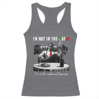 Funny Italian American Mafia Gangster Racerback Tank Top I Am Not In The Mafia I'm In The Restaurant Business - Wonder Print Shop