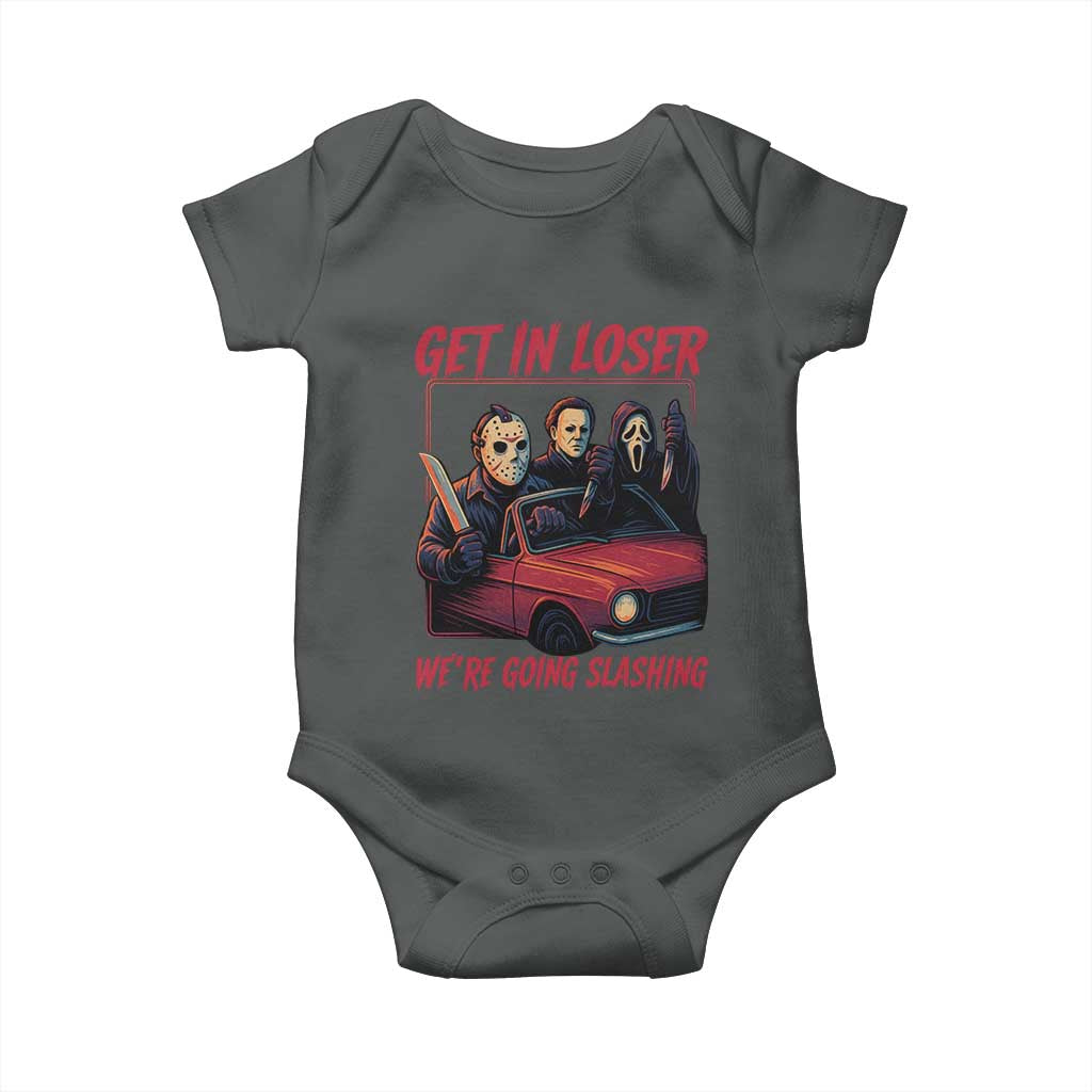 Funny Halloween Horror Slasher Baby Onesie Get In Loser We Are Going Slashing - Wonder Print Shop