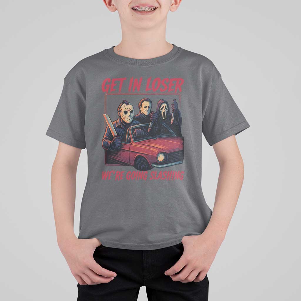 Funny Halloween Horror Slasher T Shirt For Kid Get In Loser We Are Going Slashing - Wonder Print Shop