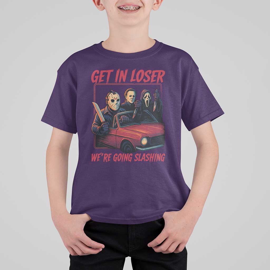 Funny Halloween Horror Slasher T Shirt For Kid Get In Loser We Are Going Slashing - Wonder Print Shop