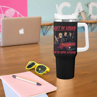 Funny Halloween Horror Slasher Tumbler With Handle Get In Loser We Are Going Slashing - Wonder Print Shop