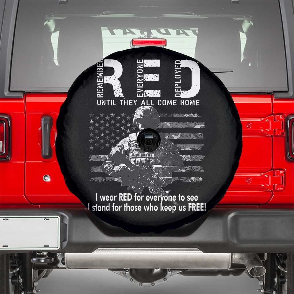 RED Friday Spare Tire Cover I Wear Red For Everyone To See I Stand For Those Who Keep Us Free Military - Wonder Print Shop